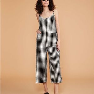 Ali Golden Gingham V-Neck Jumper, Patch Pockets